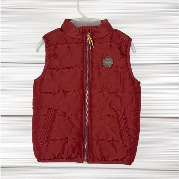 Timberland Kids Full Zip Quilted Puffer
Vest Burgundy Red size 3T - Picture 1 of 9